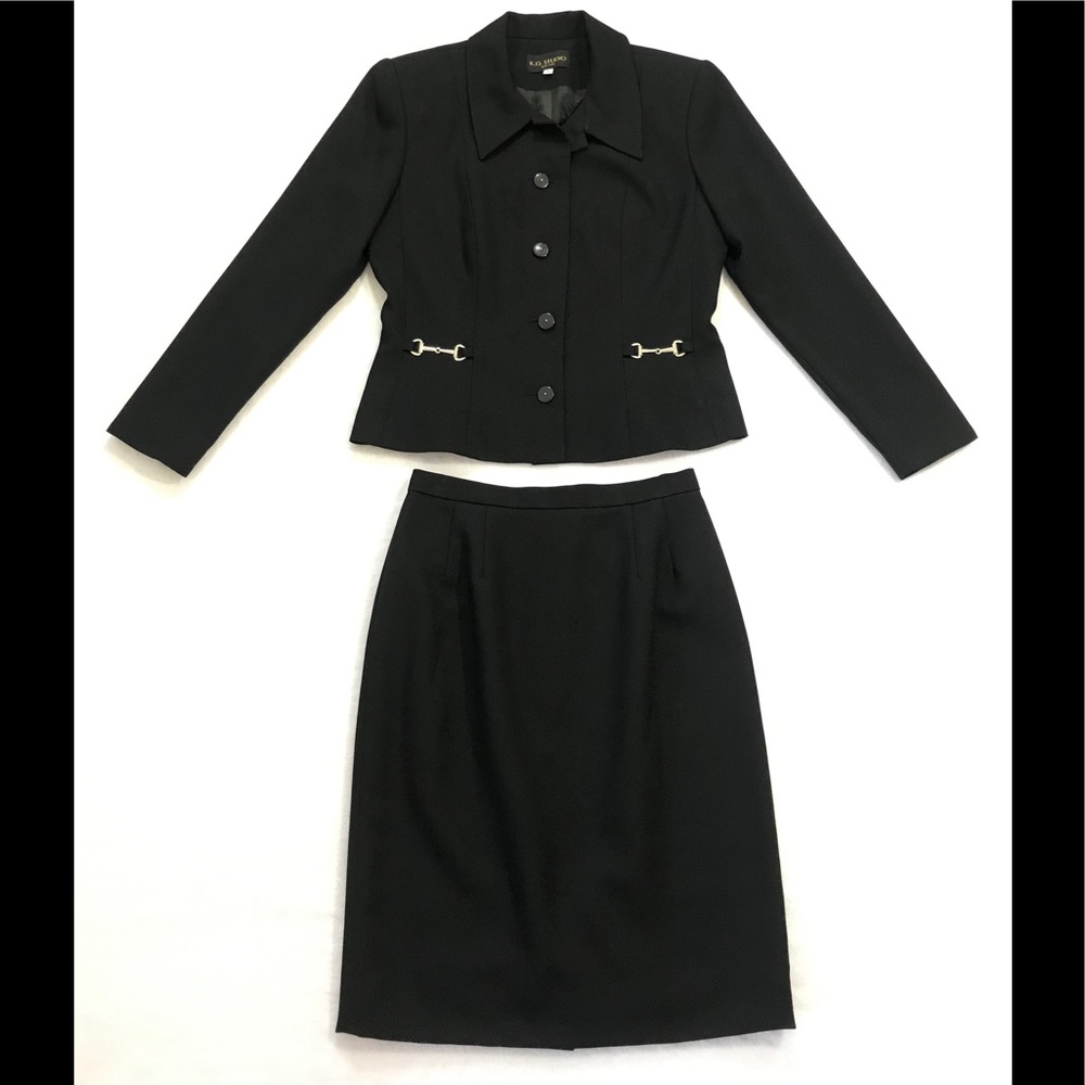 Vintage K.G. Studio New York Block Skirt Suit